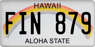 HI license plate FIN879