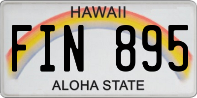 HI license plate FIN895