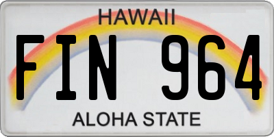 HI license plate FIN964