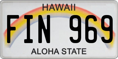 HI license plate FIN969