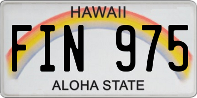 HI license plate FIN975