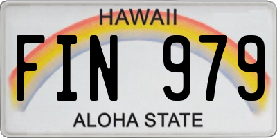 HI license plate FIN979
