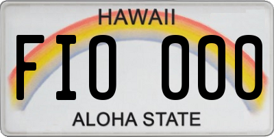 HI license plate FIO000