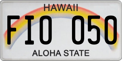 HI license plate FIO050
