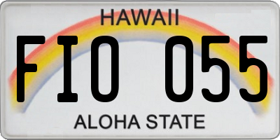 HI license plate FIO055