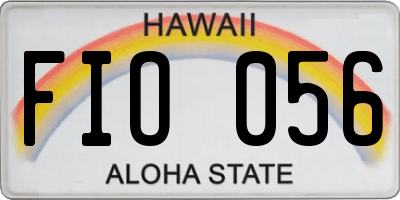 HI license plate FIO056
