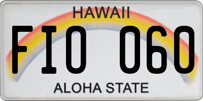 HI license plate FIO060