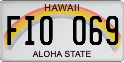 HI license plate FIO069