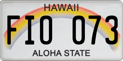 HI license plate FIO073