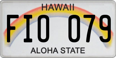 HI license plate FIO079