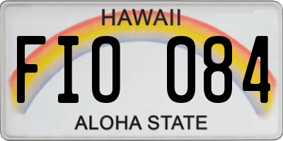 HI license plate FIO084