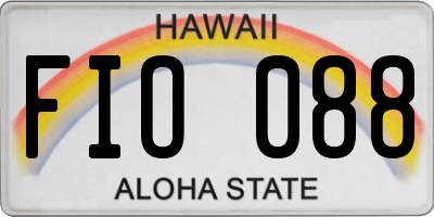 HI license plate FIO088