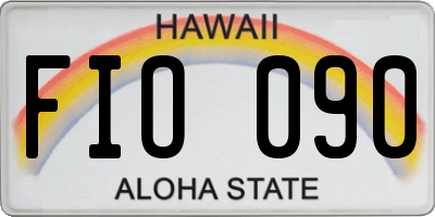 HI license plate FIO090