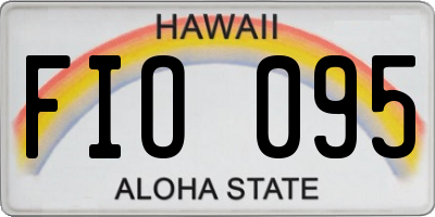 HI license plate FIO095