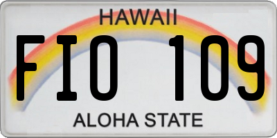 HI license plate FIO109