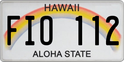 HI license plate FIO112