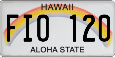 HI license plate FIO120