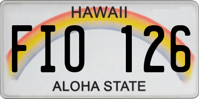 HI license plate FIO126