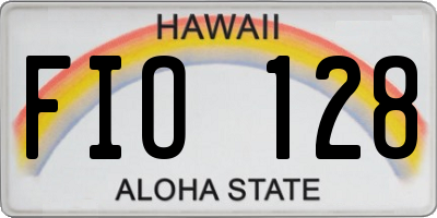 HI license plate FIO128