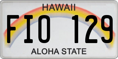 HI license plate FIO129