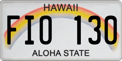 HI license plate FIO130