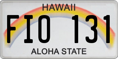HI license plate FIO131
