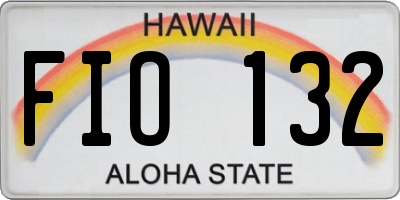 HI license plate FIO132
