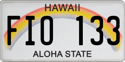 HI license plate FIO133