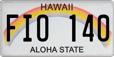 HI license plate FIO140