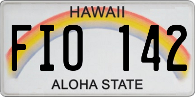 HI license plate FIO142