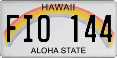 HI license plate FIO144