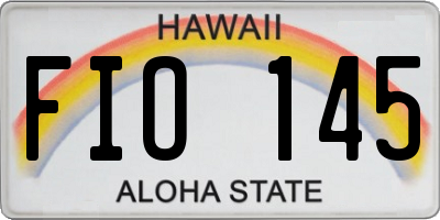 HI license plate FIO145