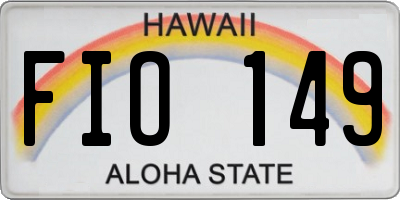 HI license plate FIO149