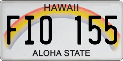 HI license plate FIO155