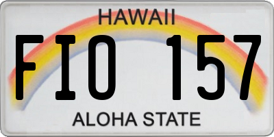 HI license plate FIO157