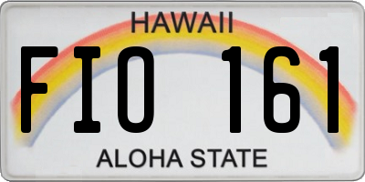 HI license plate FIO161