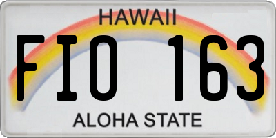 HI license plate FIO163