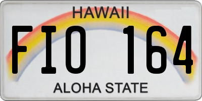 HI license plate FIO164