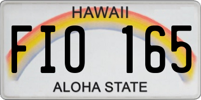 HI license plate FIO165