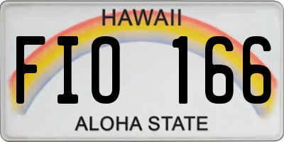 HI license plate FIO166