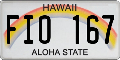 HI license plate FIO167
