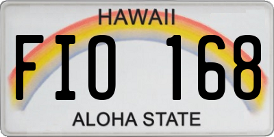 HI license plate FIO168