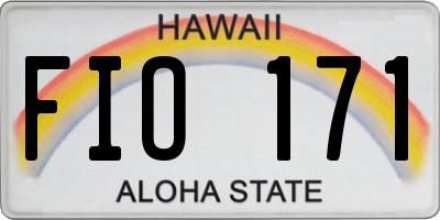 HI license plate FIO171