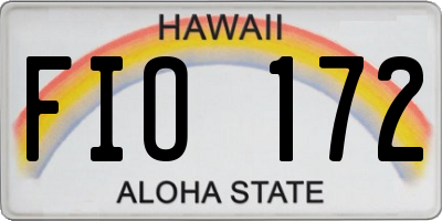 HI license plate FIO172