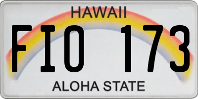 HI license plate FIO173