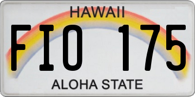 HI license plate FIO175