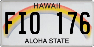 HI license plate FIO176