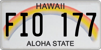 HI license plate FIO177
