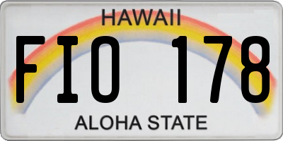 HI license plate FIO178