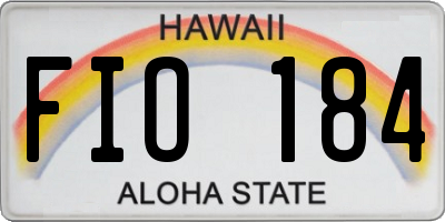 HI license plate FIO184